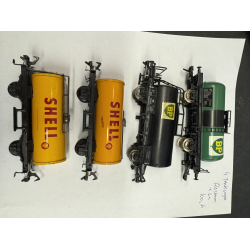 Lot 8 Fleischmann/Lima HO DB tankvogne 4 stk. Brugt Stand se billederne