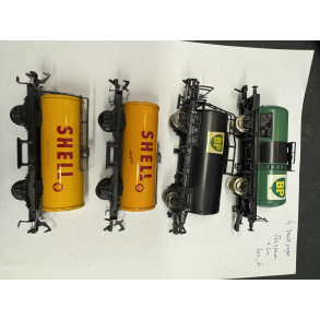 Lot 8 Fleischmann/Lima HO DB tankvogne 4 stk. Brugt Stand se billederne