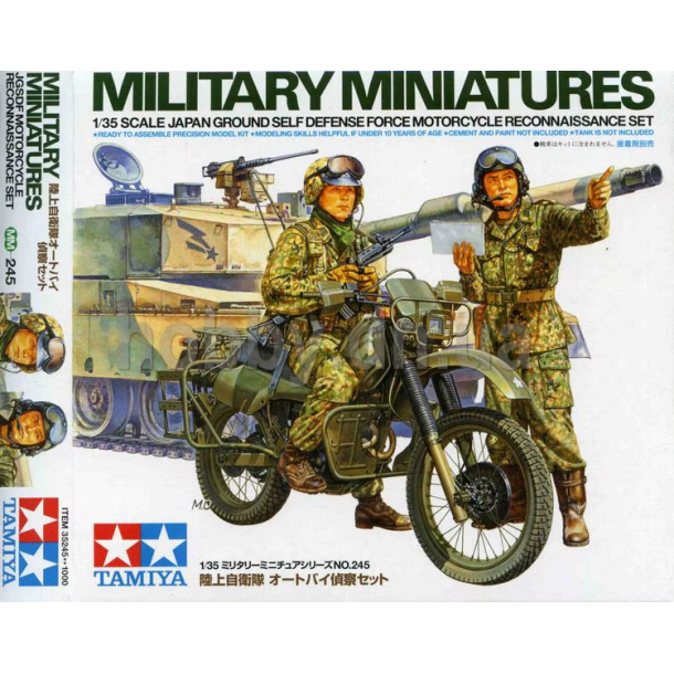 Tamiya 35245 Japan Ground Self Defense Force Motorcycle Reconnaissance Set. Skala 1:35 byggest