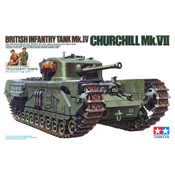 Tamiya 35210 British Infantry Tank Mk.IV Churchill Mk.VII. Skala 1:35 Byggest 