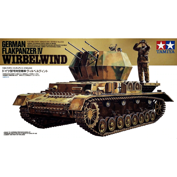 Tamiya 35223 Flakpanzer IV Wirbelwind. Skala 1:35 bygges�t