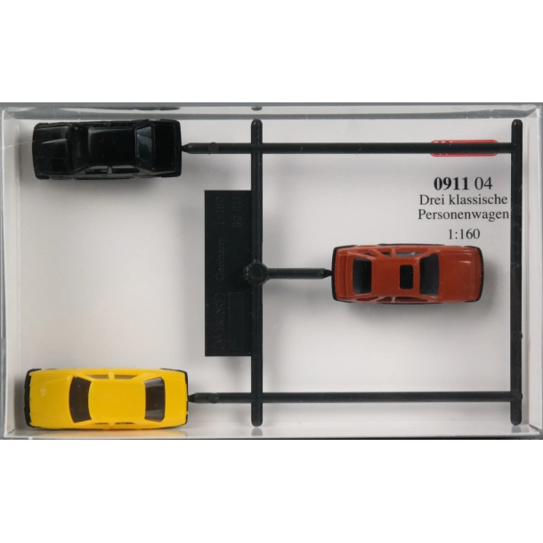 Wiking 0911 04 spor N 3 klassiske personvogne (MB, BMW, Ford)