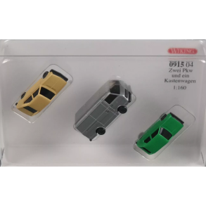 Wiking 0915 04 spor N 3 VW varevogne (gr�n, beige), s�lv)