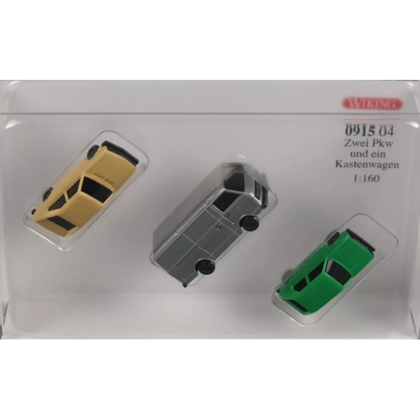 Wiking 0915 04 spor N 3 VW varevogne (gr�n, beige), s�lv)
