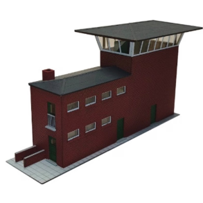 Hobbytrade HO 87263 Laserskret DSB kontrolpost i rde sten. Byggest