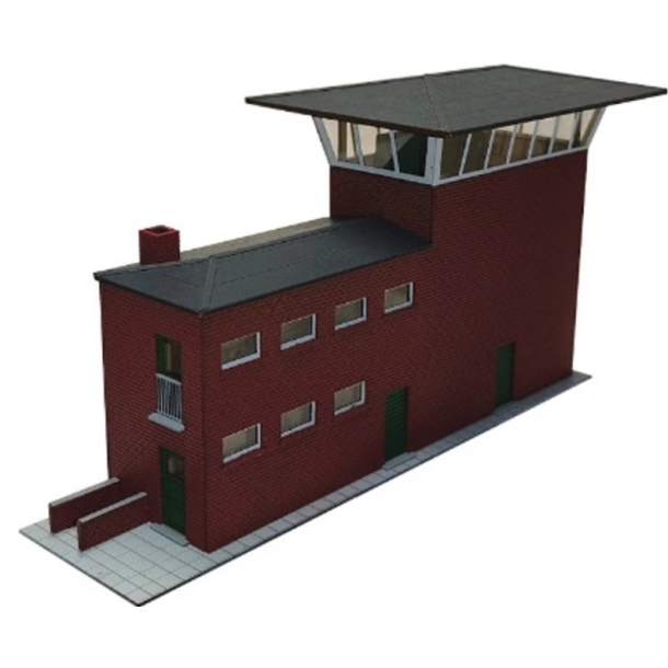 Hobbytrade HO 87263 Laserskret DSB kontrolpost i rde sten. Byggest