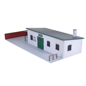 Hobbytrade HO 87351 Laserskret Landsby smedje i hvid puds. Byggest 