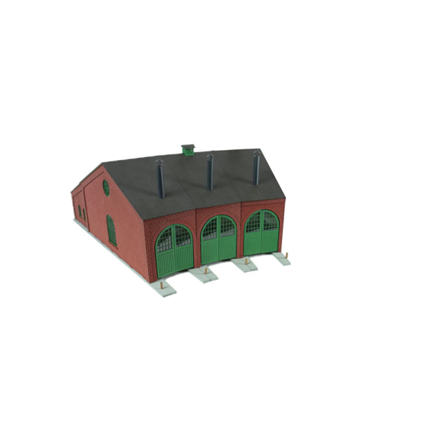 Hobbytrade HO 87240 Laserskret DSB rundremise med 3 porte 9 grader mellem spor. Byggest