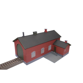 Hobbytrade HO 87253 Laserskret remiese til et spor med ballast. Byggest