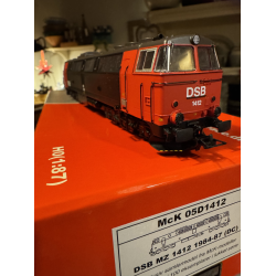 McK D1412 DSB diesellok MZ 1412 til analog DC j�vn str�m drift