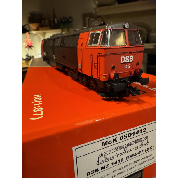 McK D1412 DSB diesellok MZ 1412 til analog DC j�vn str�m drift