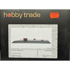 Hobbytrade HO 87366 Laserskret dansk trinbrt med perron lngde 375 mm. Med venteskur. Byggest