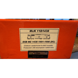 McK HO 1438 DSB MZ diesellok 1438 til analog j�vnstr�m drift