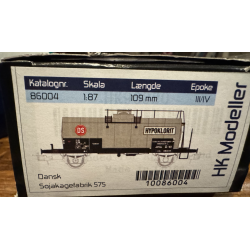 HK modeller HO 86004 DSB tankvogn Dansk Sojakagefabrik 575 ZE 21 86 070 1 575-5 Hypoklorit 