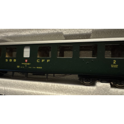 Roco 45096 SBB personvogn 2 kl. Med indbygget lys