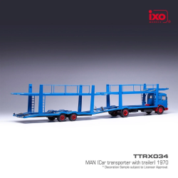 IXO ttrx034 MAN lastbil med trailer bl� �rgang 1970. Skala 1:43
