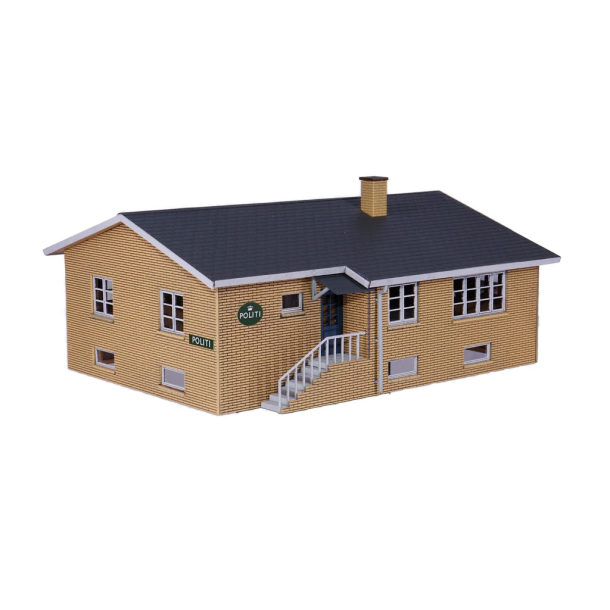 Hobbytrade HT87289 villa i gule sten med "landbetjent" byggest