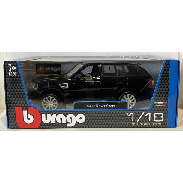 Burago 12069 Range Rover sort skala 1:18