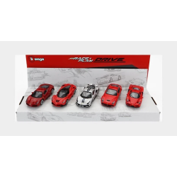 Burago 56125 Ferrari s�t med 5 biler skala 1:64