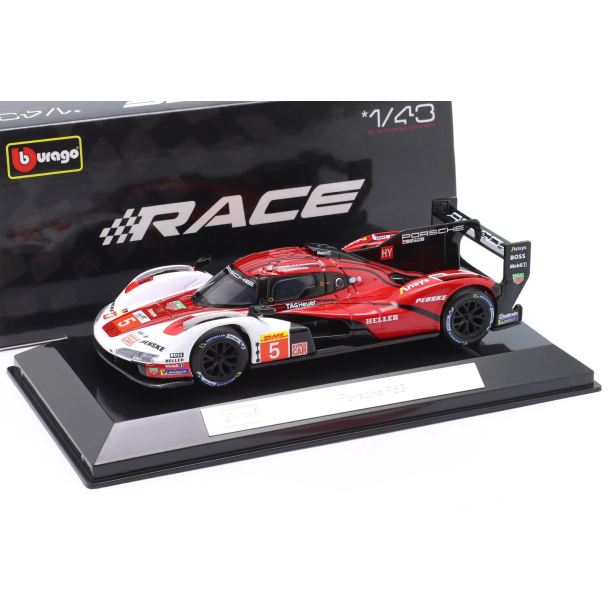 Burago 38309 Porsche 963 Christensen Cameron Makowiecki 2023 skala 1:43