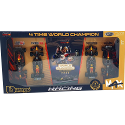 Burago 38213 Red Bull 4x verdensmester i F1-racerbiler skala 1:43