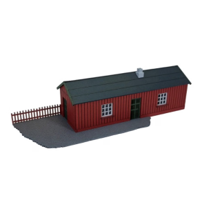 Hobbytrade HO 87373 DSB blokpost i r�de sten. M�l: 181 X 62 X 44 mm. Lasersk�ret bygges�t