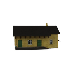 Hobbytrade HO 87246 DSB Pakhus i gule sten 226 x 150 x 118 mm. Alle dele lakeret som foto indeholder 3D printede dele