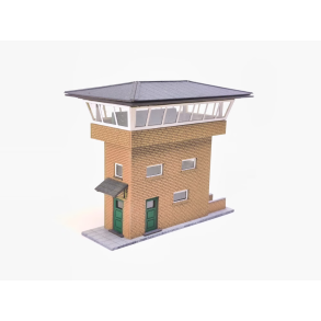 Hobbytrade HO 87267 kontrolpost i gule mursten  i lasercut L 115 mm. B 67 / 35 mm. H 100mm. Bygges�t