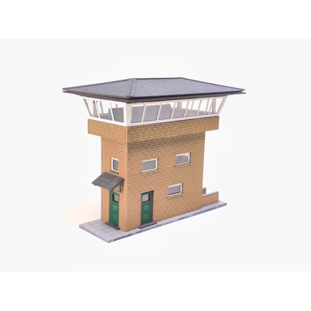 Hobbytrade HO 87267 kontrolpost i gule mursten  i lasercut L 115 mm. B 67 / 35 mm. H 100mm. Bygges�t