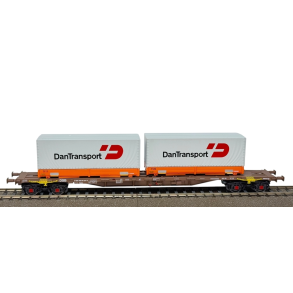 ACME HO 40373 DSB containervogn Typ Sgnss 60 med 2 veksellad fra DanTransport transport. P� lager d.17.7.26