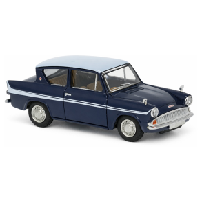 Brekina HO 19337 Ford Anglia m�rkebl�/hvid �rgang 1959. Nyhed 2026