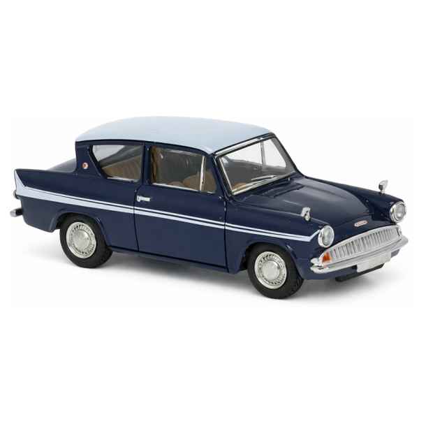 Brekina HO 19337 Ford Anglia m�rkebl�/hvid �rgang 1959. Nyhed 2026