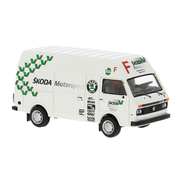 Brekina HO 34957 VW LT 35 kassevogn Skoda Motorsport �rgang 1985
