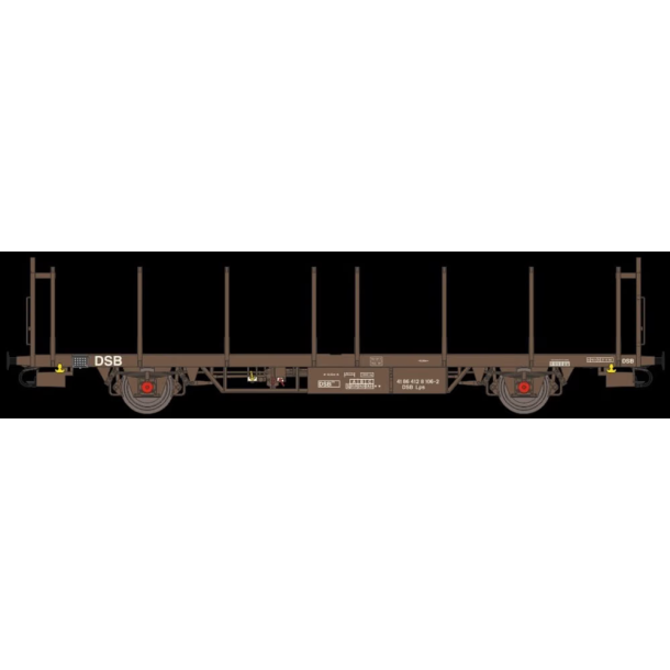 McK 2008 DSB t�mmervogn Lps 41 86 412 8 152-5 med lukket bund og �bne gavle.