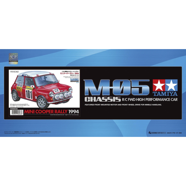 Tamiya 58483 R/C Mini Cooper Rally �rgang 1994 skala 1:10