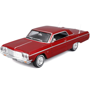 Maisto MAI39541 Chevrolet Impala SS Metallic Red �rgang 1964 skala 1:24 bygges�t