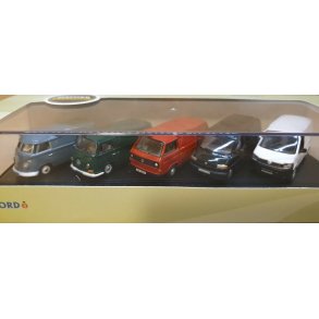 Oxford 76set67 ‎VW van st T1/T2/T3/T4/T5‎ Scala 1:76  5 styk i alt