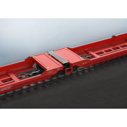 Mrklin 47470 DB AG Dobbelt lomme vogn type Sdggmrss 738 Lastet med to trailer fra DB Schenker