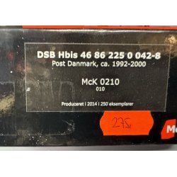 McK HO 0210 DSB lukket godsvogn Brun Hbis 46 86 225 0 042-8