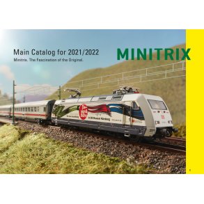 Minitrix 19858 Hoved katalog spor N 2021/2022 p engelsk Formater ca. 29 x 21 cm.