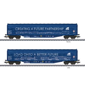 M�rklin 47169 PRIVAT Glidende presenningvogn type Rilns. Nyhed 2026. P� lager d.5.10.2026