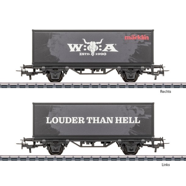 M�rklin 44296 containervogn Rockende design i det klassiske Wacken Open Air design (W:O:A�). 2026. P� lager d.10.9.26
