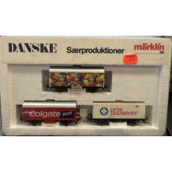 M�rklin 98442113 DSB reklame godsvogs�t med 3 vogne