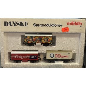 M�rklin 98442113 DSB reklame godsvogs�t med 3 vogne