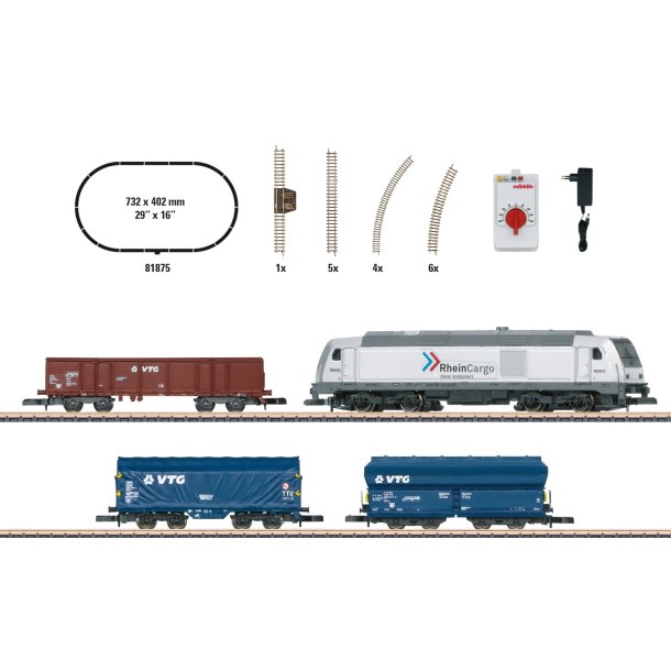 Mrklin 81875 spor Z Startst "moderne godstransport" med diesellokomotiv BR 285. Nyhed 2023/24