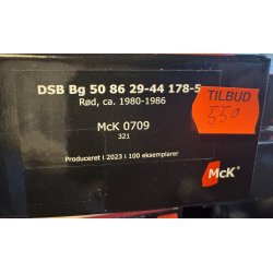 McK 0709 DSB personvogn r�d Bg 50 86 29-44 178-5