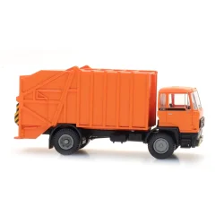 Artitec HO 487.052.13 DAF vippef�rerhus 1982, skraldebil, orange. F�rdig model