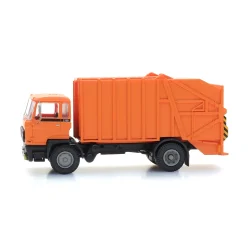 Artitec HO 487.052.13 DAF vippef�rerhus 1982, skraldebil, orange. F�rdig model