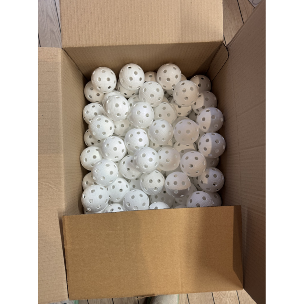 Floorball 51066 Unihoc hvide crater floorball bold 100 stk.