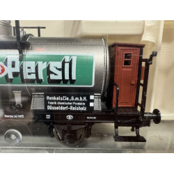 Fleischmann HO 5435 DR tankvogn Persil med bremsehus samt profi kortkoblinger